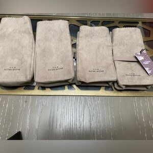 Four 2-Pocket Interior Alexis Bittar Jewelry Pouches-